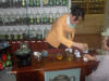 Pictures of serving samples of tea at a department store in Dalian China