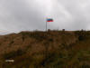 russian flag flying over the fort