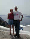 At the top of the Greek Ilsand of Santorini - picture