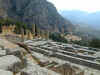 Ruins of the temple to the god Zeus at the Delphi ruins