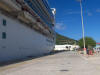 Picture of ship docked at St. Thomas in the Caribbean