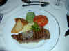 photo of cruise ship steak for dinner in the dinning room 2nd sitting