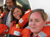 Karen and Christine during the lifeboat drill on the Carnival Spirit