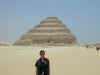 picture of kathy in front of the Steps Pyramid