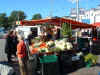 Shore excursion picturees Oosterdam - Vegetable stand in Helsinki market place.