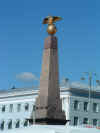 Double Headed Eagle Statue a tribute to the Russian occupation