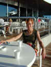 Crown Odyssey cruises - picture of kathy on the deck relaxing